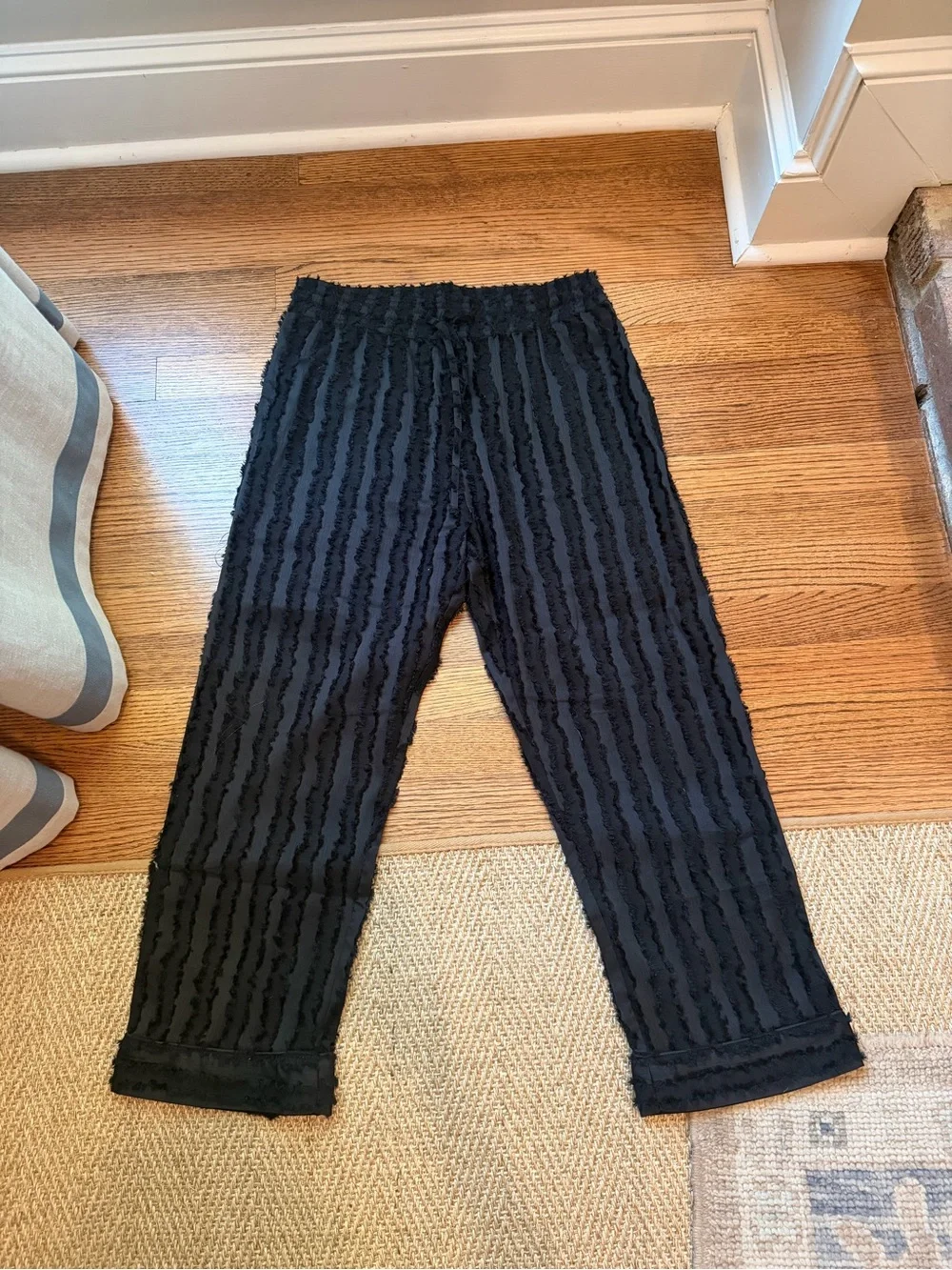 Women's Black fringe Pull-On Casual Pants